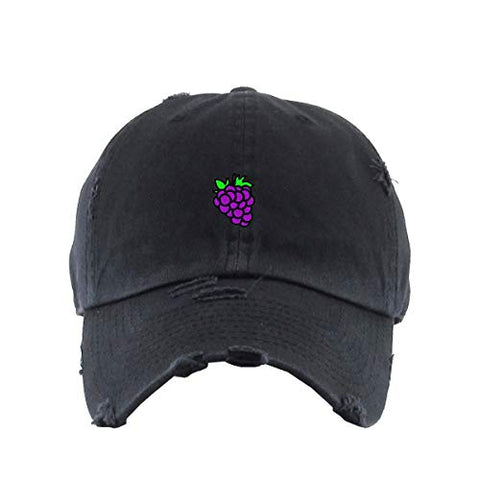 Grape Vintage Baseball Cap Embroidered Cotton Adjustable Distressed Dad Hat