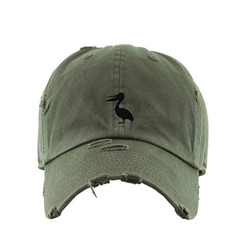 Pelican Vintage Baseball Cap Embroidered Cotton Adjustable Distressed Dad Hat