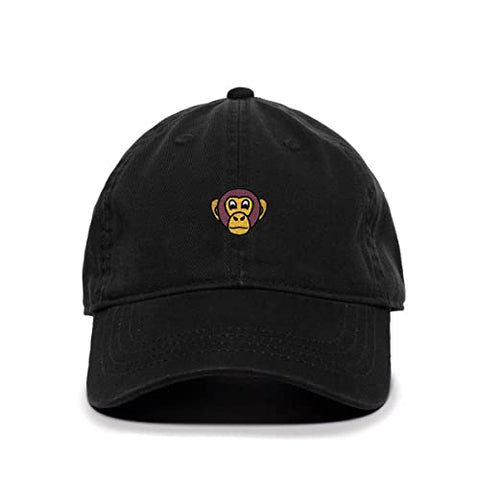 Chimpanzee Head Baseball Cap Embroidered Cotton Adjustable Dad Hat