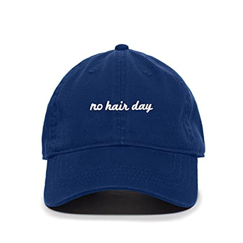 No Hair Day Baseball Cap Embroidered Cotton Adjustable Dad Hat