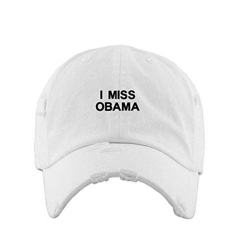 I Miss Obama Vintage Baseball Cap Embroidered Cotton Adjustable Distressed Dad Hat