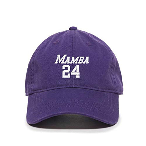 Mamba 24 Kobe Baseball Cap Embroidered Cotton Adjustable Dad Hat