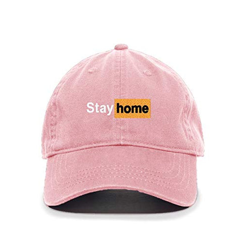 Stay Home Baseball Cap Embroidered Cotton Adjustable Dad Hat