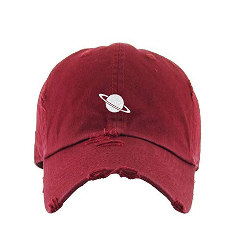 Planet Vintage Baseball Cap Embroidered Cotton Adjustable Distressed Dad Hat