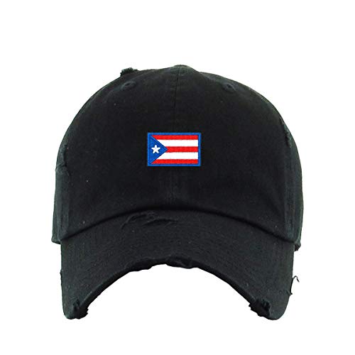 Puerto Rico Flag Vintage Baseball Cap Embroidered Cotton Adjustable Distressed Dad Hat