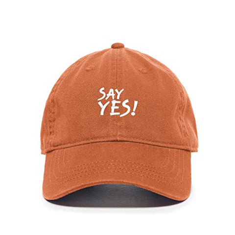 Say Yes Baseball Cap Embroidered Cotton Adjustable Dad Hat