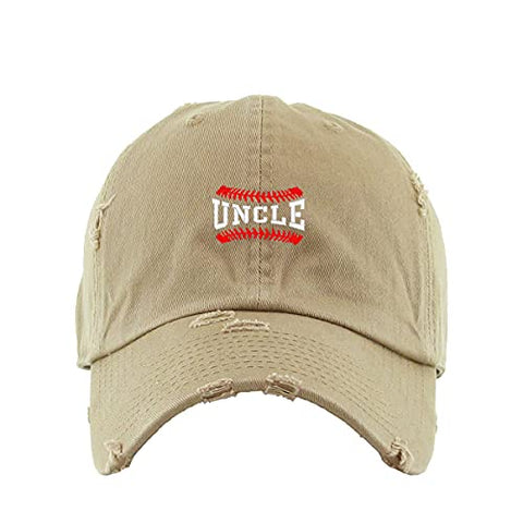 Baseball Uncle Vintage Baseball Cap Embroidered Cotton Adjustable Distressed Dad Hat