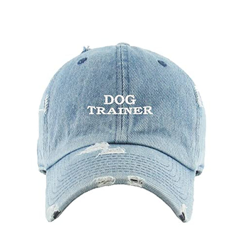 Dog Trainer Vintage Baseball Cap Embroidered Cotton Adjustable Distressed Dad Hat