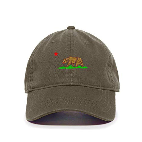 California Bear Baseball Cap Embroidered Cotton Adjustable Dad Hat