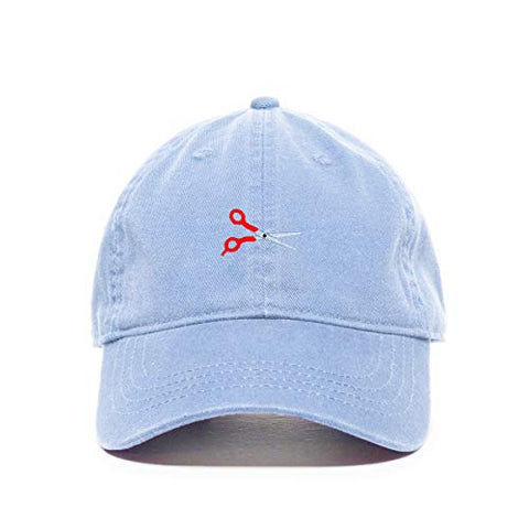 Scissor Baseball Cap Embroidered Cotton Adjustable Dad Hat