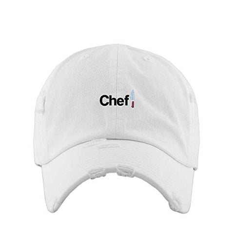 Chef with Knife Vintage Baseball Cap Embroidered Cotton Adjustable Distressed Dad Hat