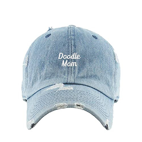 Doogle Mom Vintage Baseball Cap Embroidered Cotton Adjustable Distressed Dad Hat