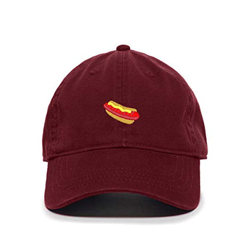 Hotdog Sandwich Baseball Cap Embroidered Cotton Adjustable Dad Hat