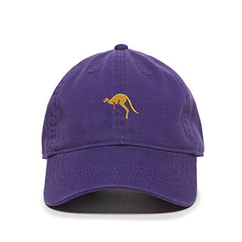 Kangaroo Baseball Cap Embroidered Cotton Adjustable Dad Hat