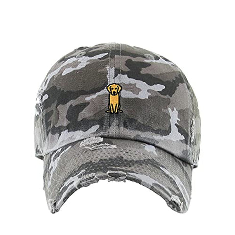 Golden Retriever Dog Vintage Baseball Cap Embroidered Cotton Adjustable Distressed Dad Hat