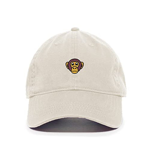 Chimpanzee Head Baseball Cap Embroidered Cotton Adjustable Dad Hat