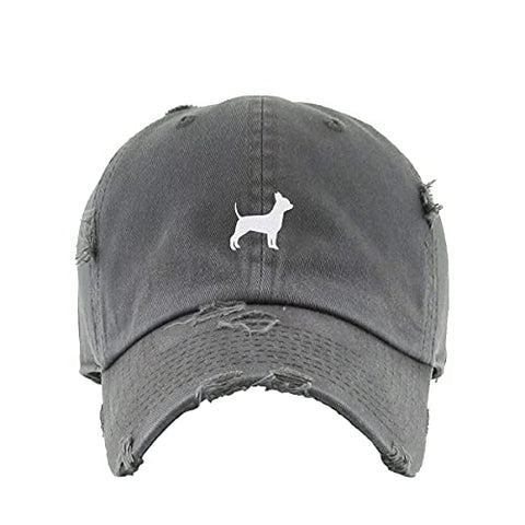 Chihuahua Vintage Baseball Cap Embroidered Cotton Adjustable Distressed Dad Hat