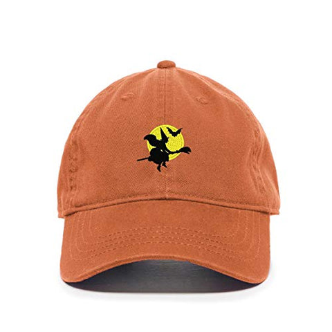 Halloween Witch Baseball Cap Embroidered Cotton Adjustable Dad Hat