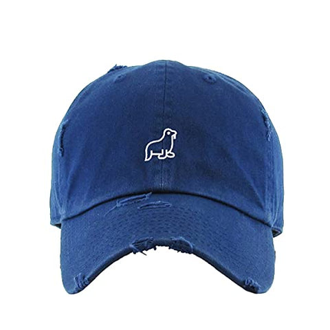 Walrus Vintage Baseball Cap Embroidered Cotton Adjustable Distressed Dad Hat
