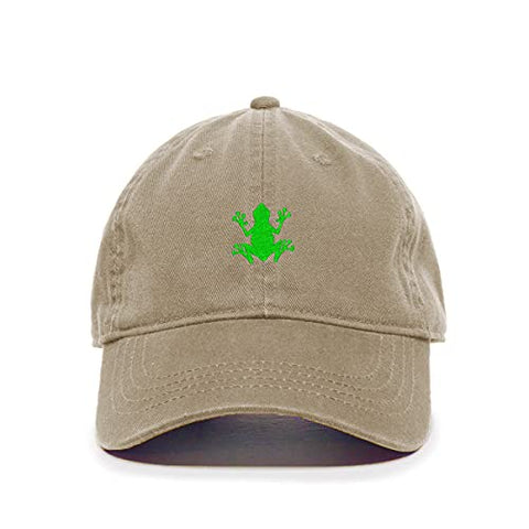 Bullfrog Baseball Cap Embroidered Cotton Adjustable Dad Hat