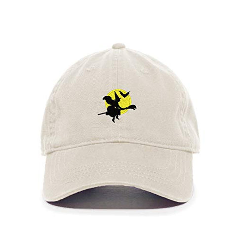 Halloween Witch Baseball Cap Embroidered Cotton Adjustable Dad Hat