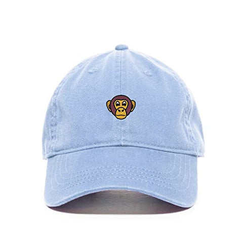 Chimpanzee Head Baseball Cap Embroidered Cotton Adjustable Dad Hat