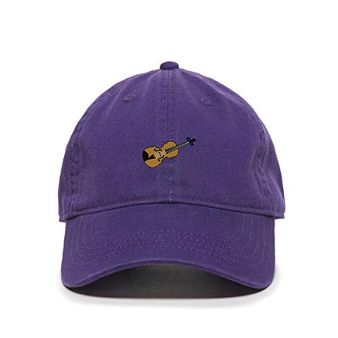 Violin Baseball Cap Embroidered Cotton Adjustable Dad Hat