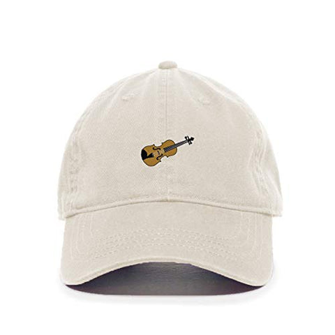 Violin Baseball Cap Embroidered Cotton Adjustable Dad Hat