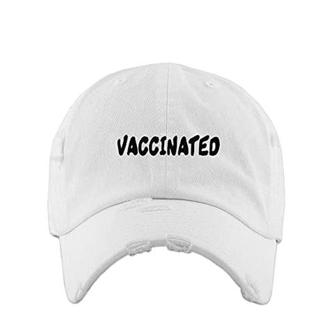 Vaccinated Vintage Baseball Cap Embroidered Cotton Adjustable Distressed Dad Hat