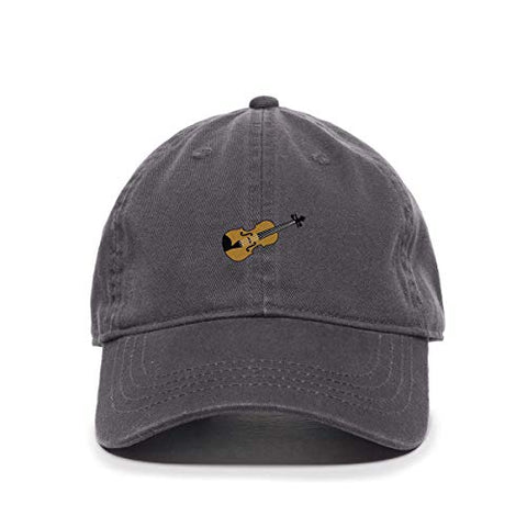 Violin Baseball Cap Embroidered Cotton Adjustable Dad Hat