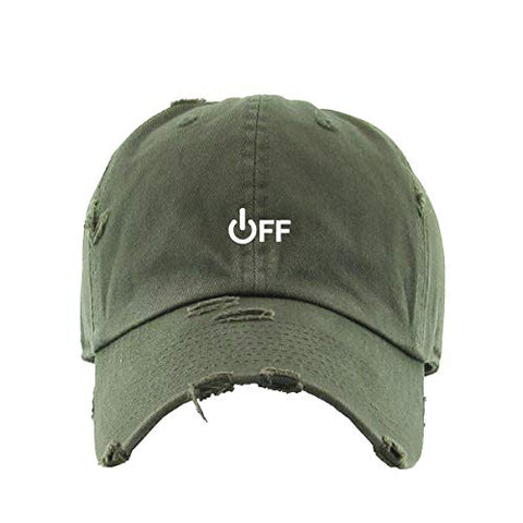 Off Sign Vintage Baseball Cap Embroidered Cotton Adjustable Distressed Dad Hat
