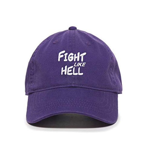 Fight Like Hell Baseball Cap Embroidered Cotton Adjustable Dad Hat