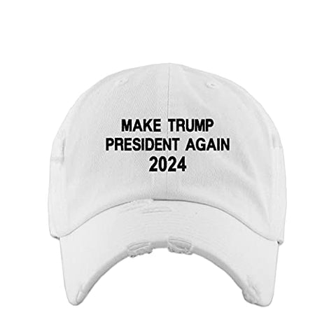 Make Trump President Again 2024 Vintage Baseball Cap Embroidered Cotton Adjustable Distressed Dad Hat