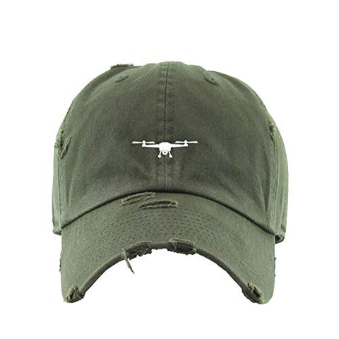 Drone Symbol Vintage Baseball Cap Embroidered Cotton Adjustable Distressed Dad Hat