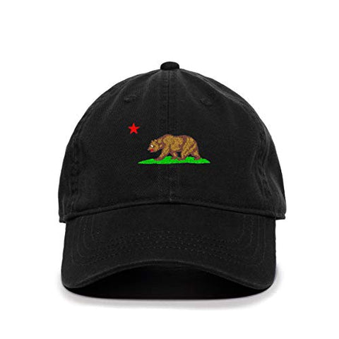 California Bear Baseball Cap Embroidered Cotton Adjustable Dad Hat