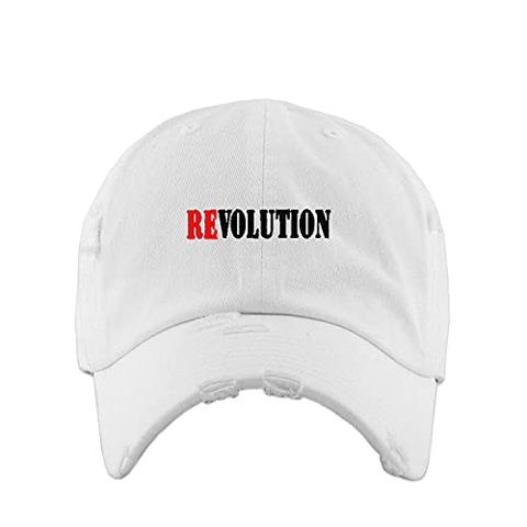 Revolution Vintage Baseball Cap Embroidered Cotton Adjustable Distressed Dad Hat