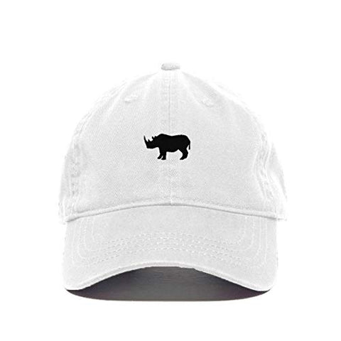 Rhino Baseball Cap Embroidered Cotton Adjustable Dad Hat