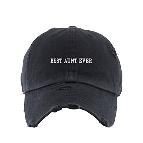 Best Aunt Ever Vintage Baseball Cap Embroidered Cotton Adjustable Distressed Dad Hat