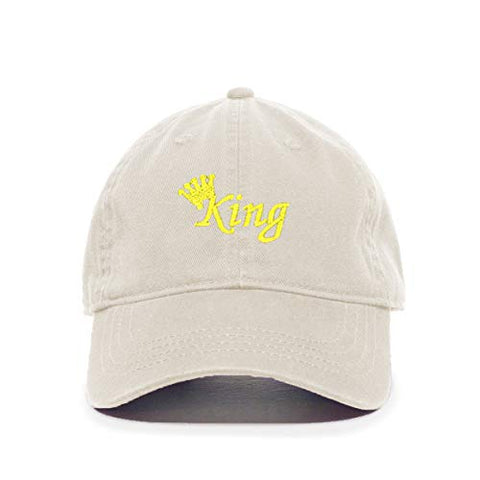 King Baseball Cap Embroidered Cotton Adjustable Dad Hat