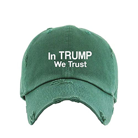 in Trump We Trust Vintage Baseball Cap Embroidered Cotton Adjustable Distressed Dad Hat