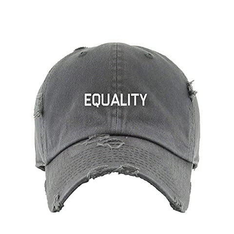 Equality Vintage Baseball Cap Embroidered Cotton Adjustable Distressed Dad Hat