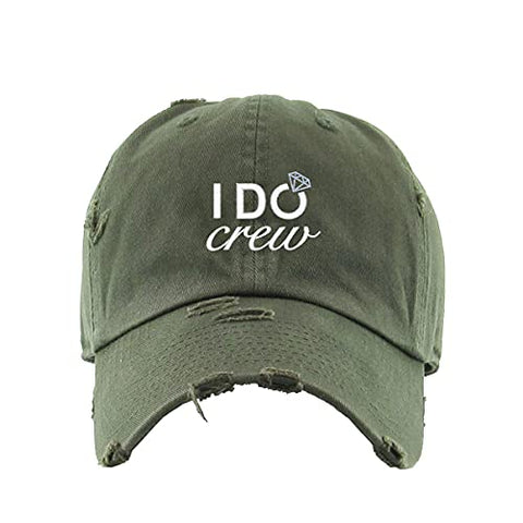 I Do Crew Vintage Baseball Cap Embroidered Cotton Adjustable Distressed Dad Hat