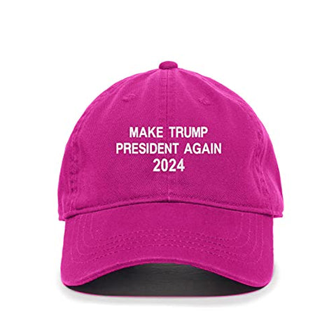 Make Trump President Again 2024 Baseball Cap Embroidered Cotton Adjustable Dad Hat