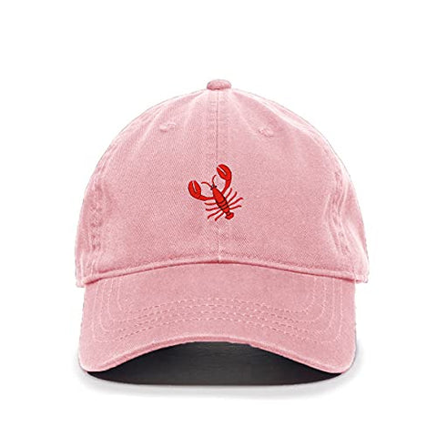 Lobster Baseball Cap Embroidered Cotton Adjustable Dad Hat