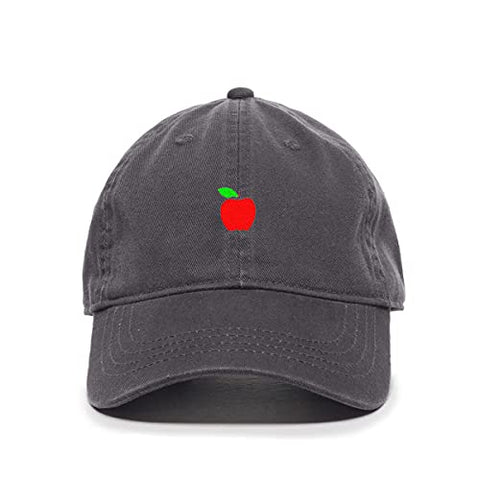 Red Apple Baseball Cap Embroidered Cotton Adjustable Dad Hat