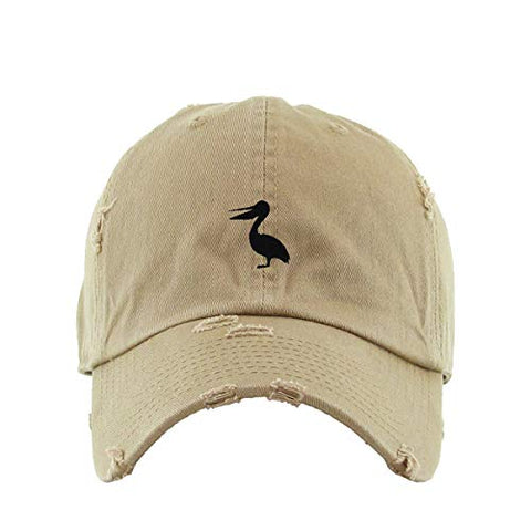 Pelican Vintage Baseball Cap Embroidered Cotton Adjustable Distressed Dad Hat