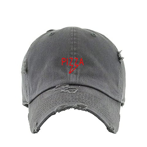 Pizza Vintage Baseball Cap Embroidered Cotton Adjustable Distressed Dad Hat