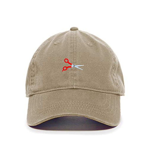 Scissor Baseball Cap Embroidered Cotton Adjustable Dad Hat