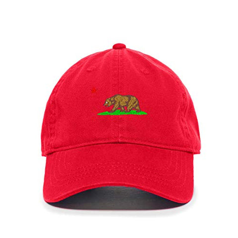 California Bear Baseball Cap Embroidered Cotton Adjustable Dad Hat