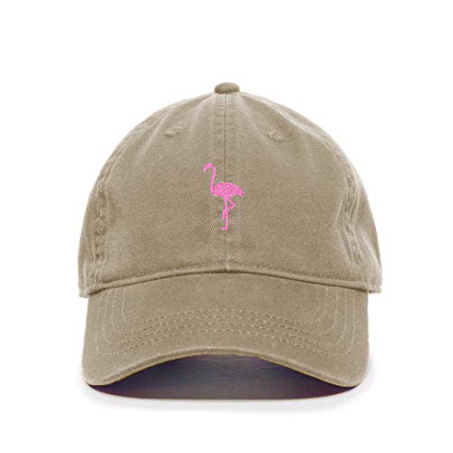 Pink Flamingo Baseball Cap Embroidered Cotton Adjustable Dad Hat